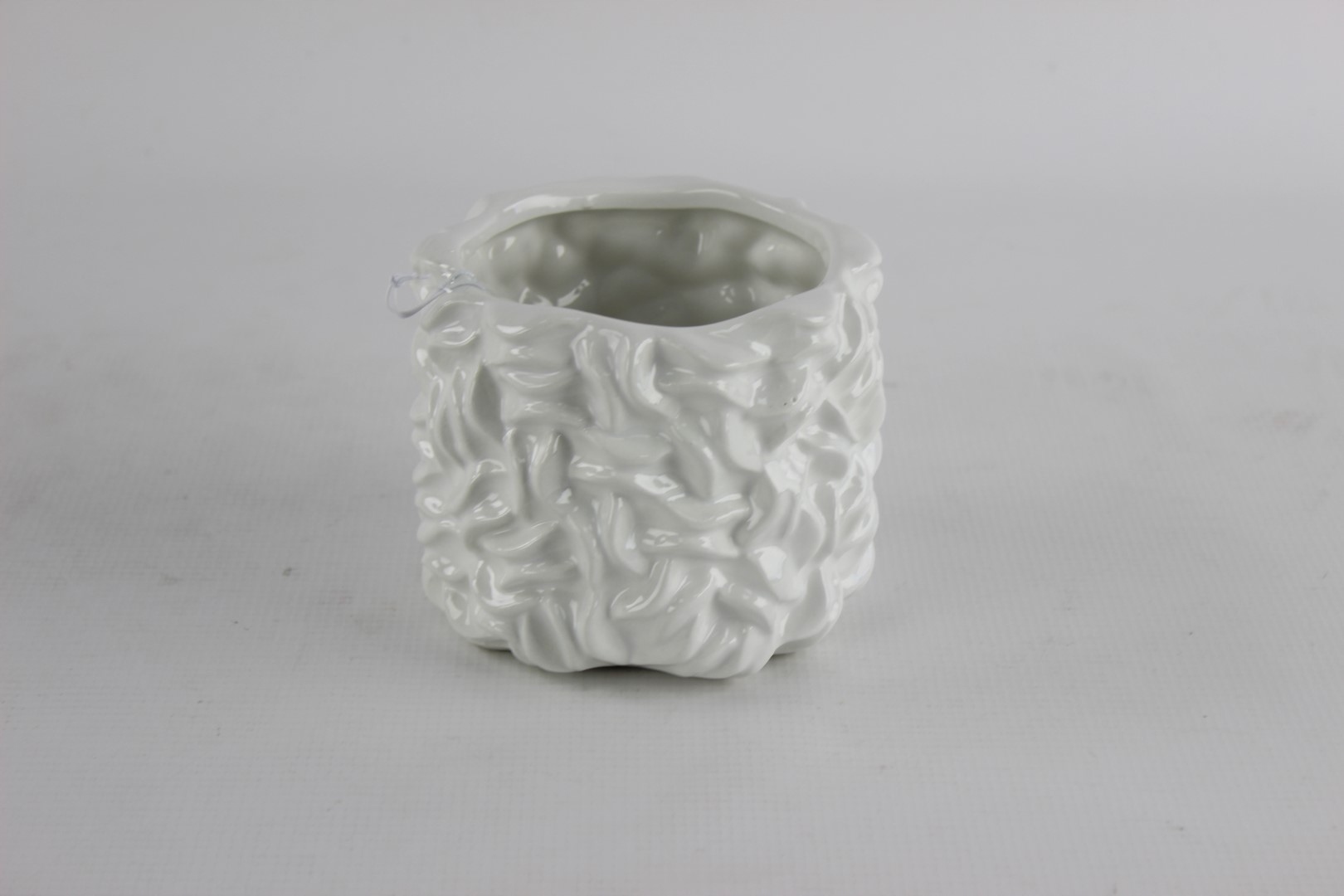 DONICZKA OSŁONKA CERAMICZNA NA KWIATY S Kolor biały