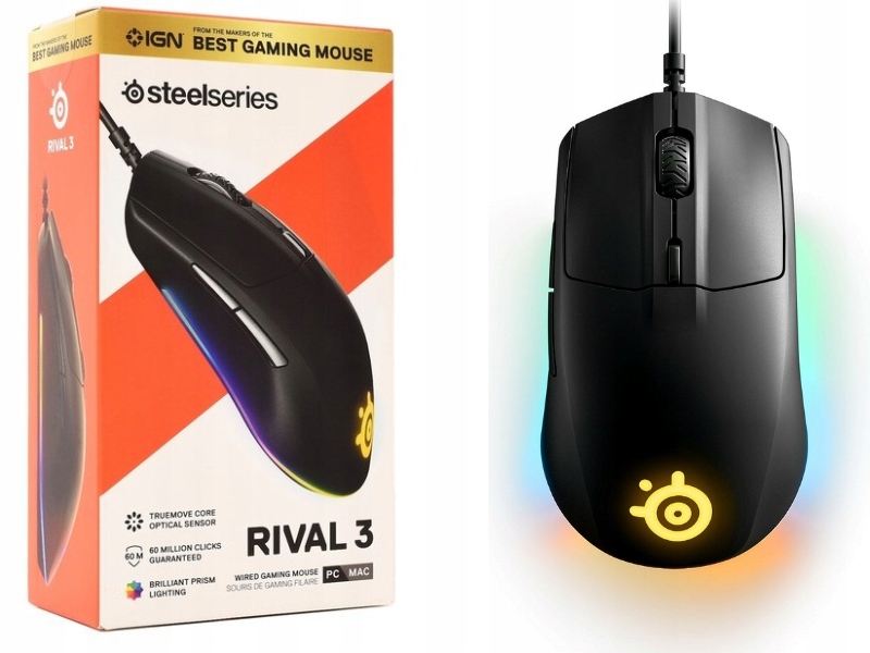 

Mysz Gamingowa Dla Graczy Steelseries Rival 3 Rgb