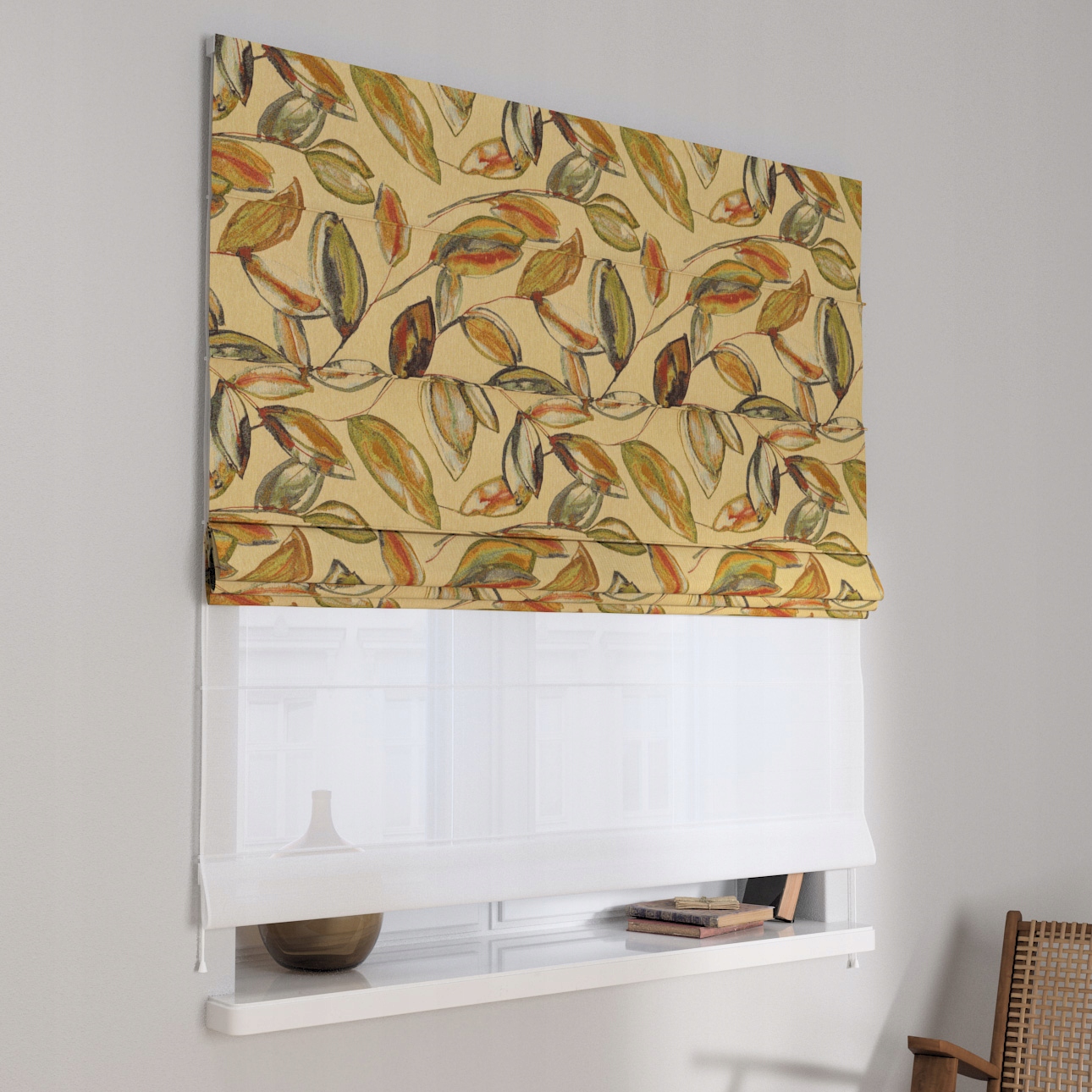 Hotová rímska roleta Duo 100 x 170 cm zelená