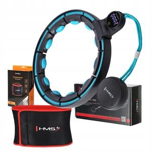Sada masážní hula hoop se závažím HHM17 a zeštíhlujícího pásu BR163