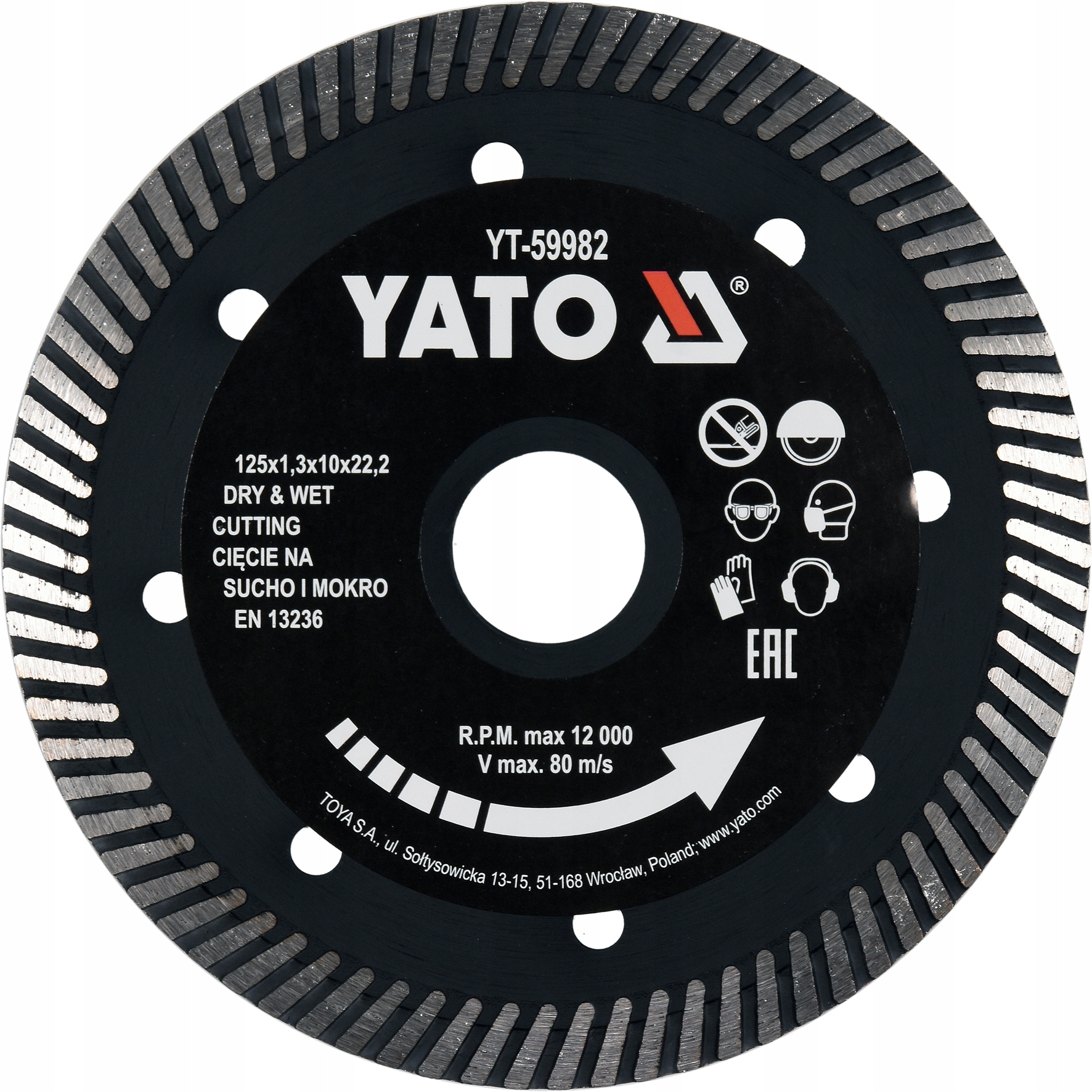 

Yato Tarcza Diamentowa Do Gres Kamień Żelbet 125mm
