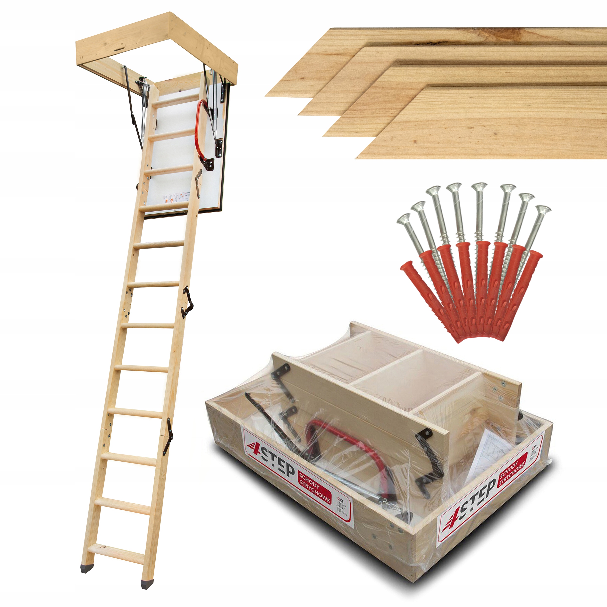 Pasivní Půdní schody Extra 0,86 W/m2K 46 mm 90x60 Šrouby Lišty Komplet