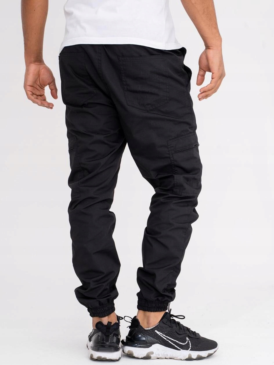 Kapsáče Jogger Látkové Jigga Wear Ripstop Cargo Černé 5XL