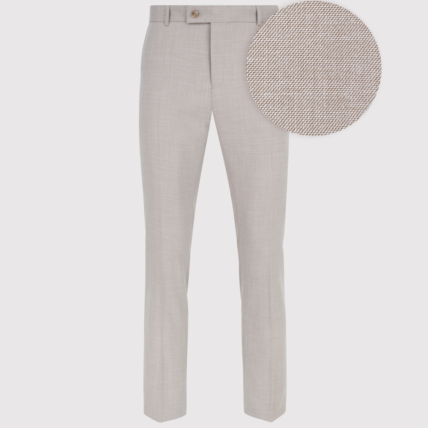 Pako Lorente jednobarevné béžové oblekové kalhoty, vel 96/176