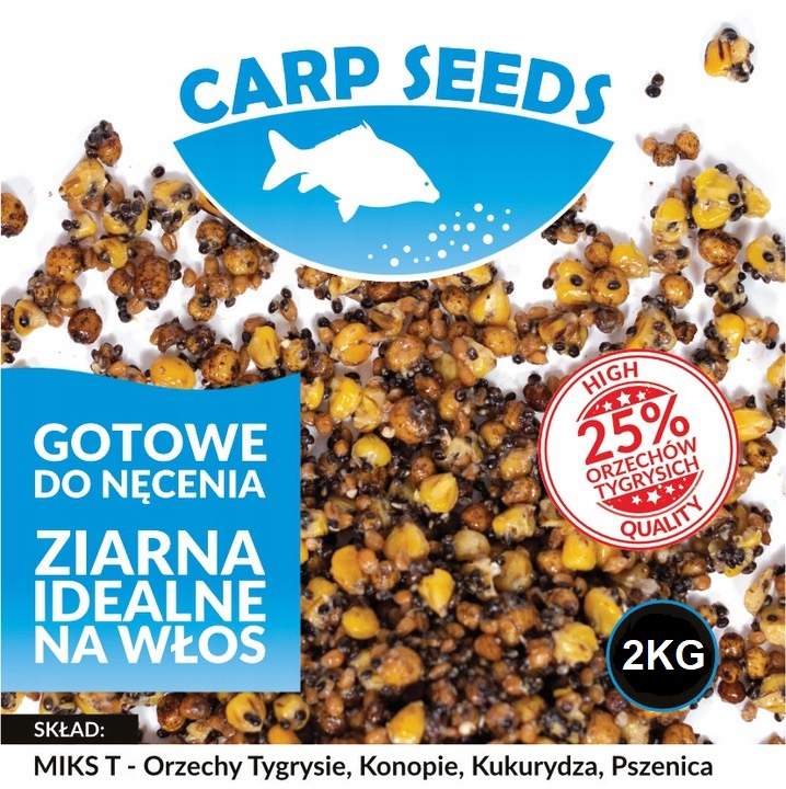 Carp Seeds MIX T Orzechy/ Pszenica/ Kukurydza/ Konopie 2 kg