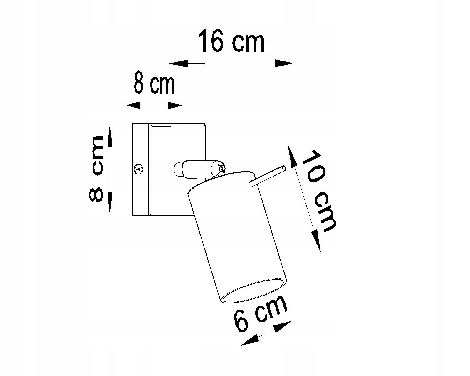 Kinkiet RING czarny z włącznikiem GU10 SOLLUX Kolekcja RING