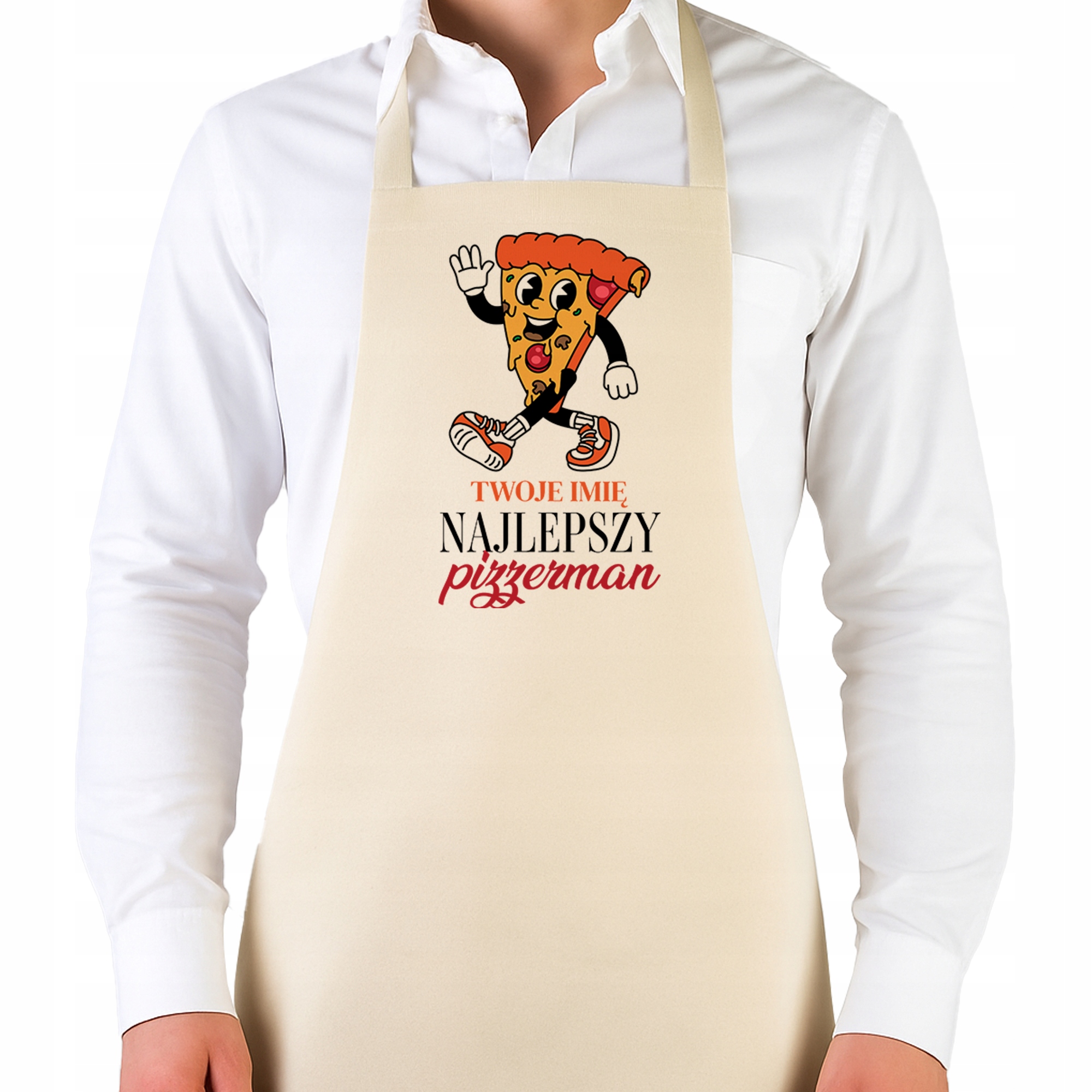 Béžová zástěra pro pizzerii italské restaurace Nejlepší pizzerman vzory