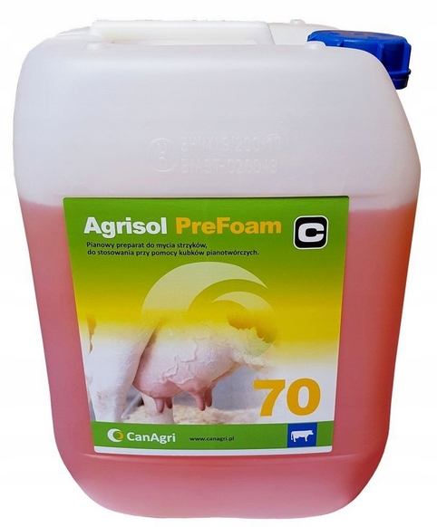 AGRISOL PREFOAM 70 PIANA PŁYN DO MYCIA WYMION 10KG