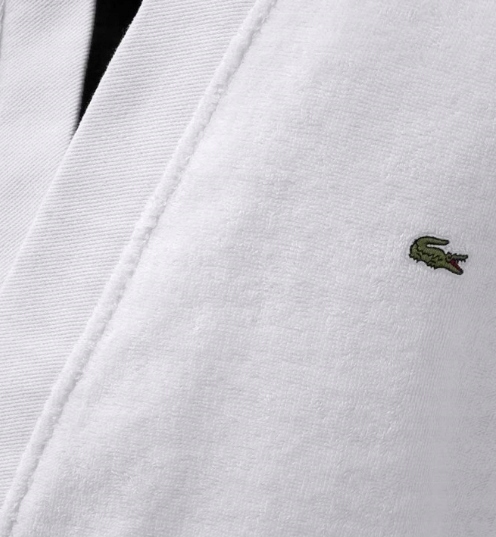 LACOSTE SZLAFROK MĘSKI BIAŁY BAWEŁNIANY L NMC Linia regular