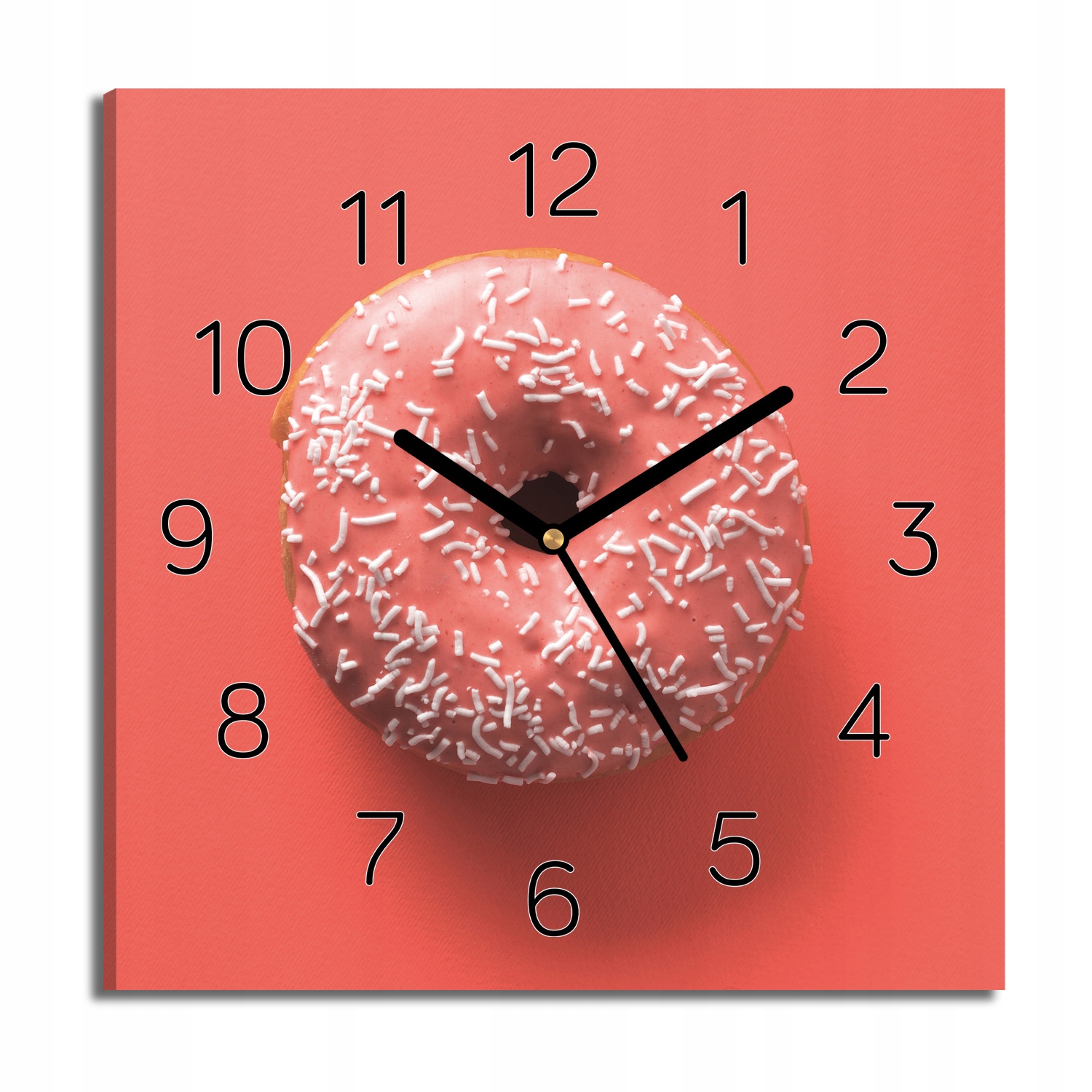hodiny na obraze Donut posypka na zeď 30x30