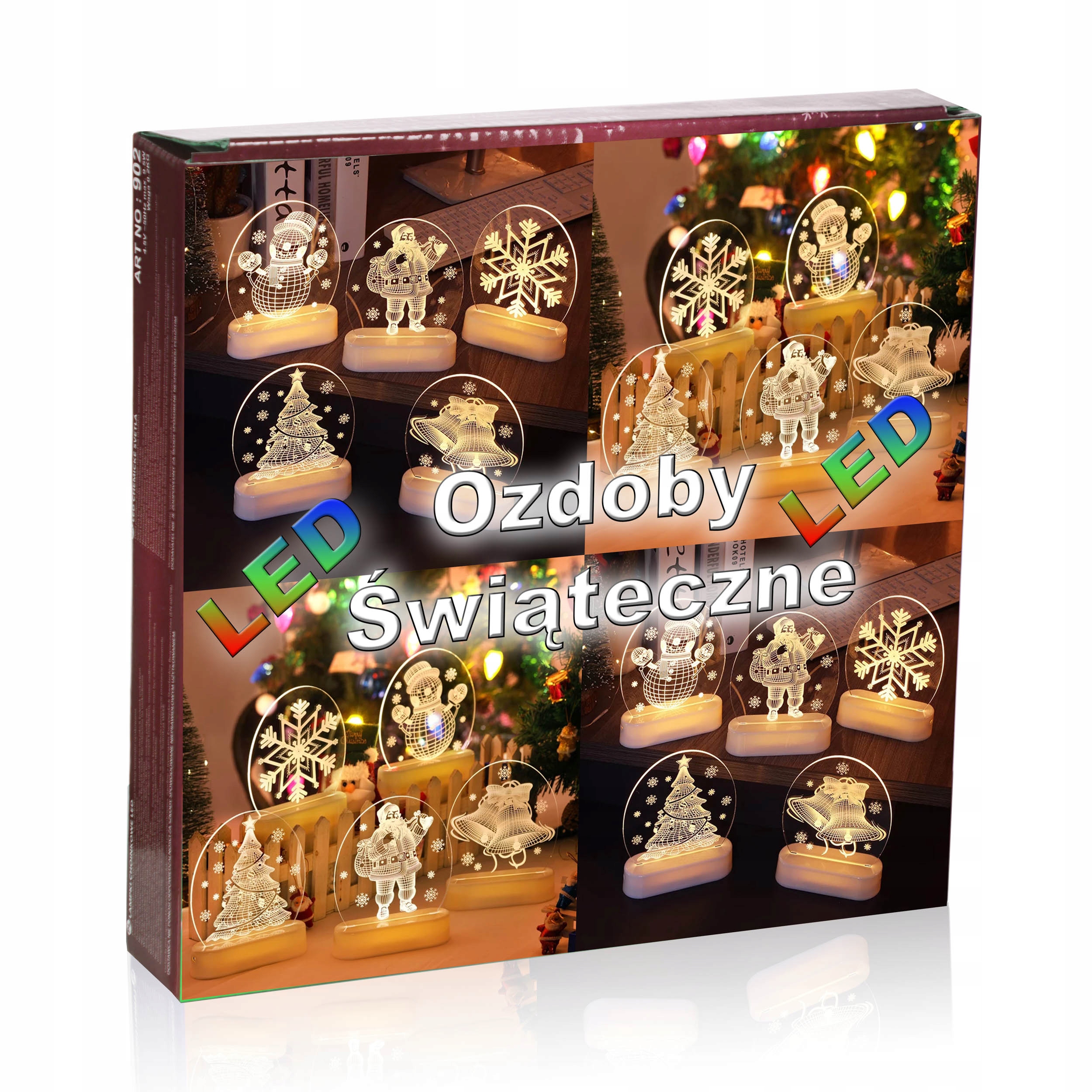 WITRAŻ LAMPKI LED 3D USB OZDOBA LAMPKA LAMPION Kod producenta 3DWITRAŻ