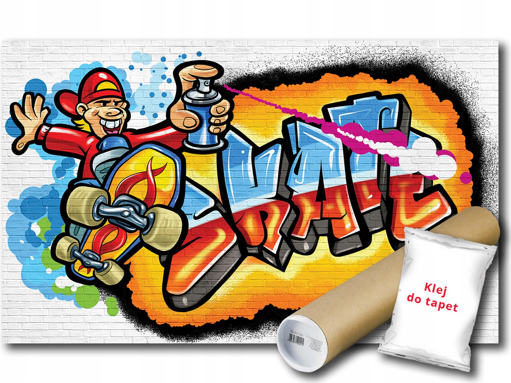 Vinylová Fototapeta Graffiti Street Art Spray Skate Mur Tehla 208x146