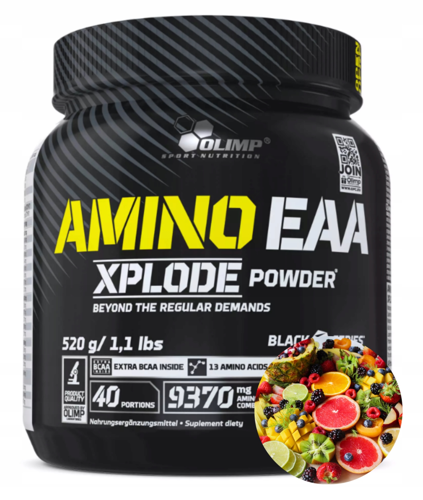 Olimp Amino Eaa Xplode Powder 520 g Ovocná aminokyselina Eaa Glutamin Bcaa