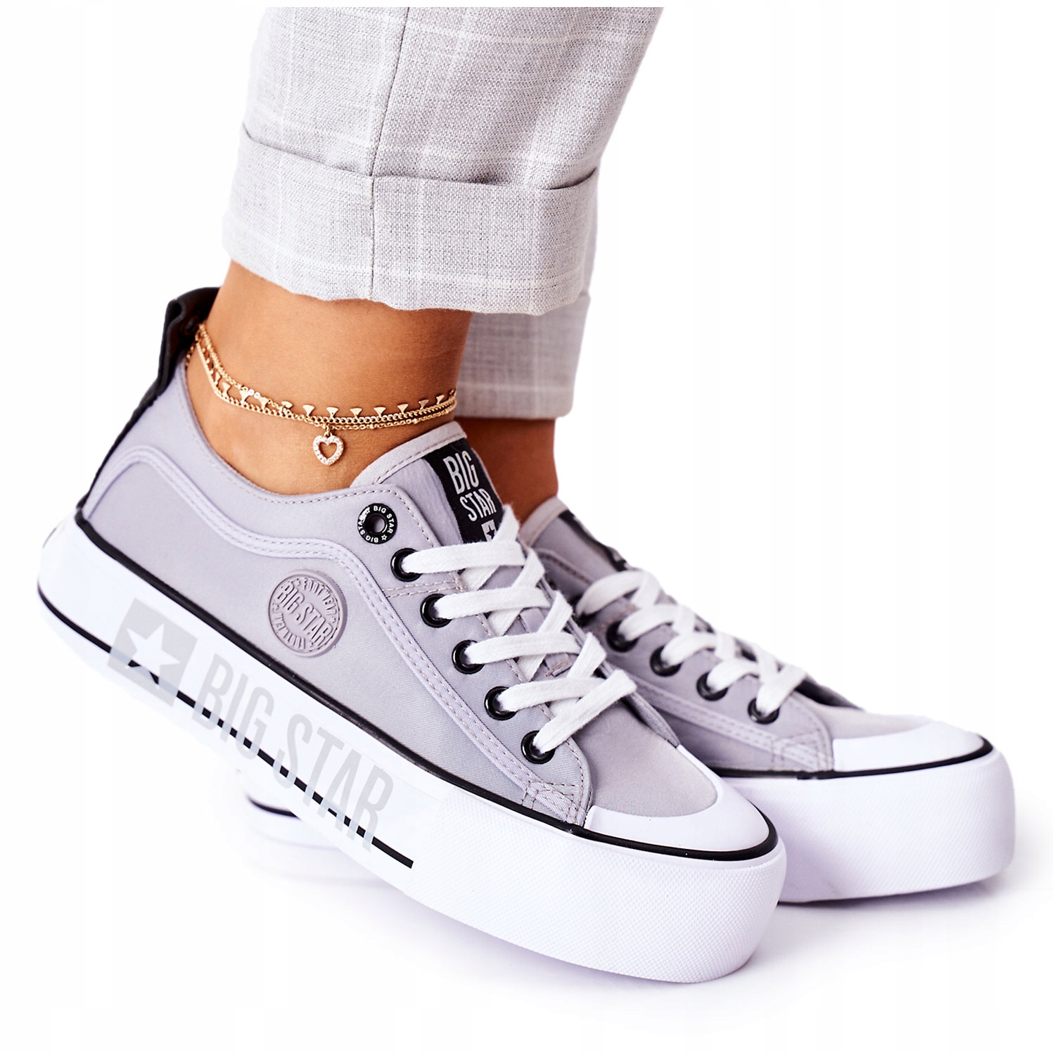 

Trampki Big Star Platforma II274023 Szare 37