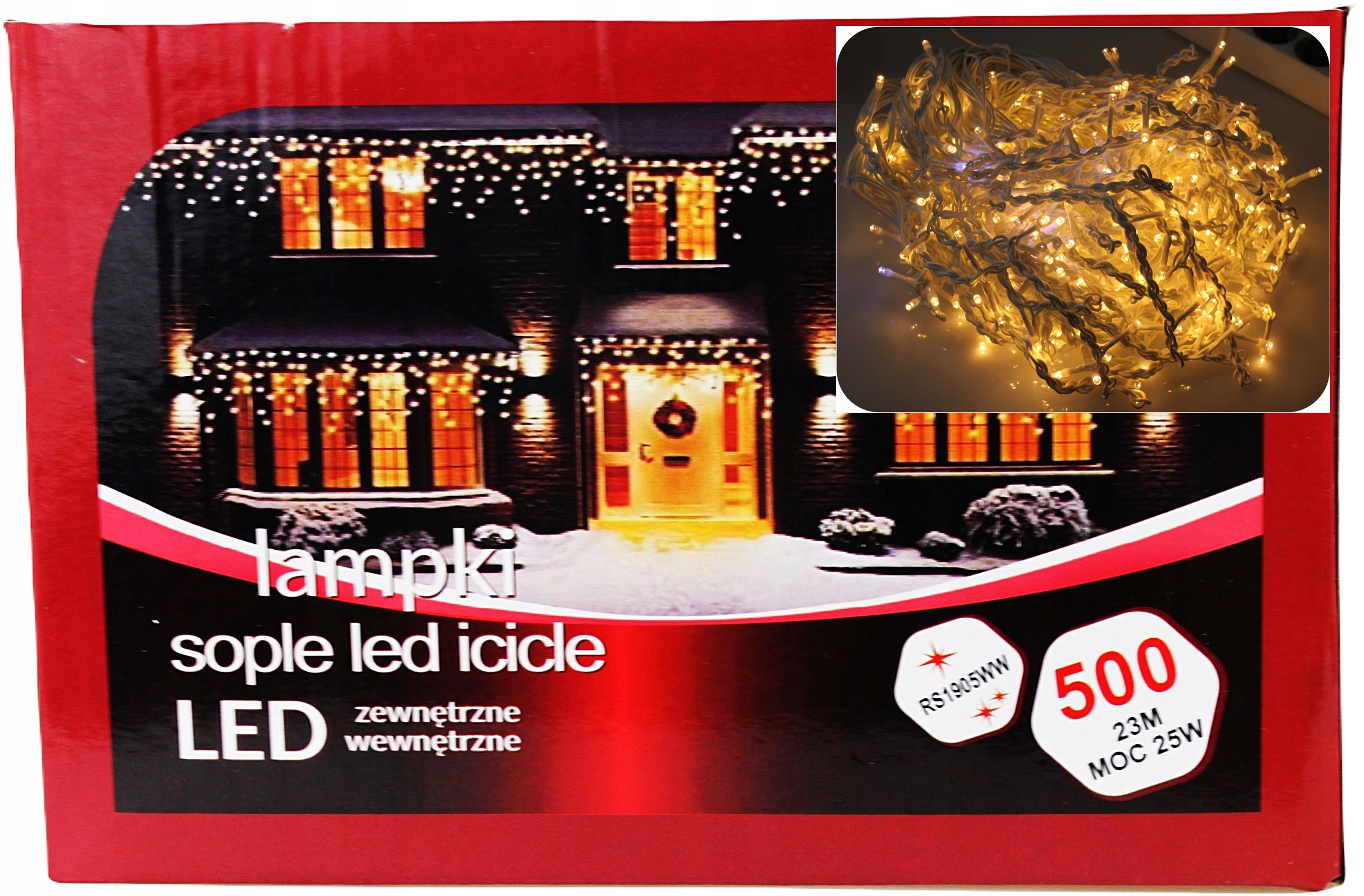 

Lampki choinkowe Spadające Sople 500 Led zew wew