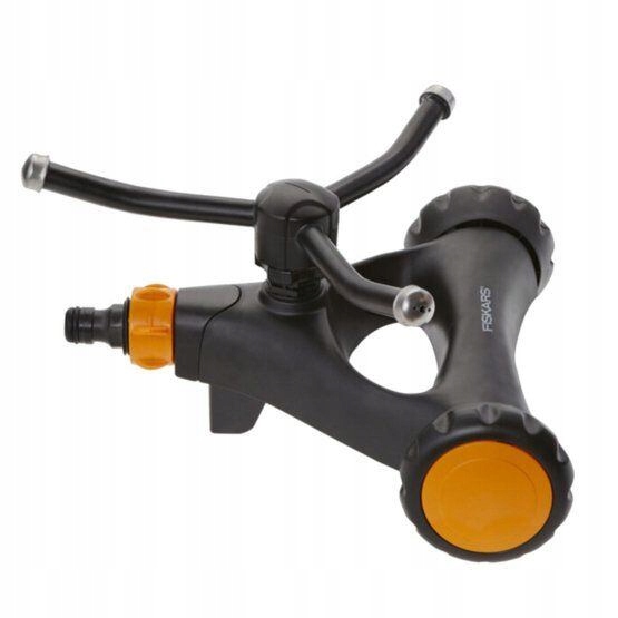 Fiskars 1023657 zavlažovač vířivý s kolečky, kovový, do průměru 13m