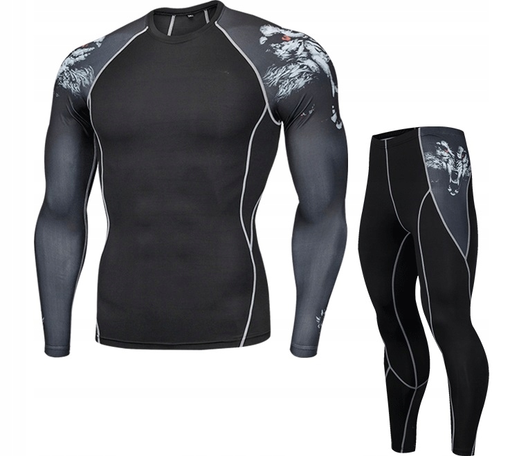 

Rashguard Leginsy Na Trenning Siłowienie Mma L