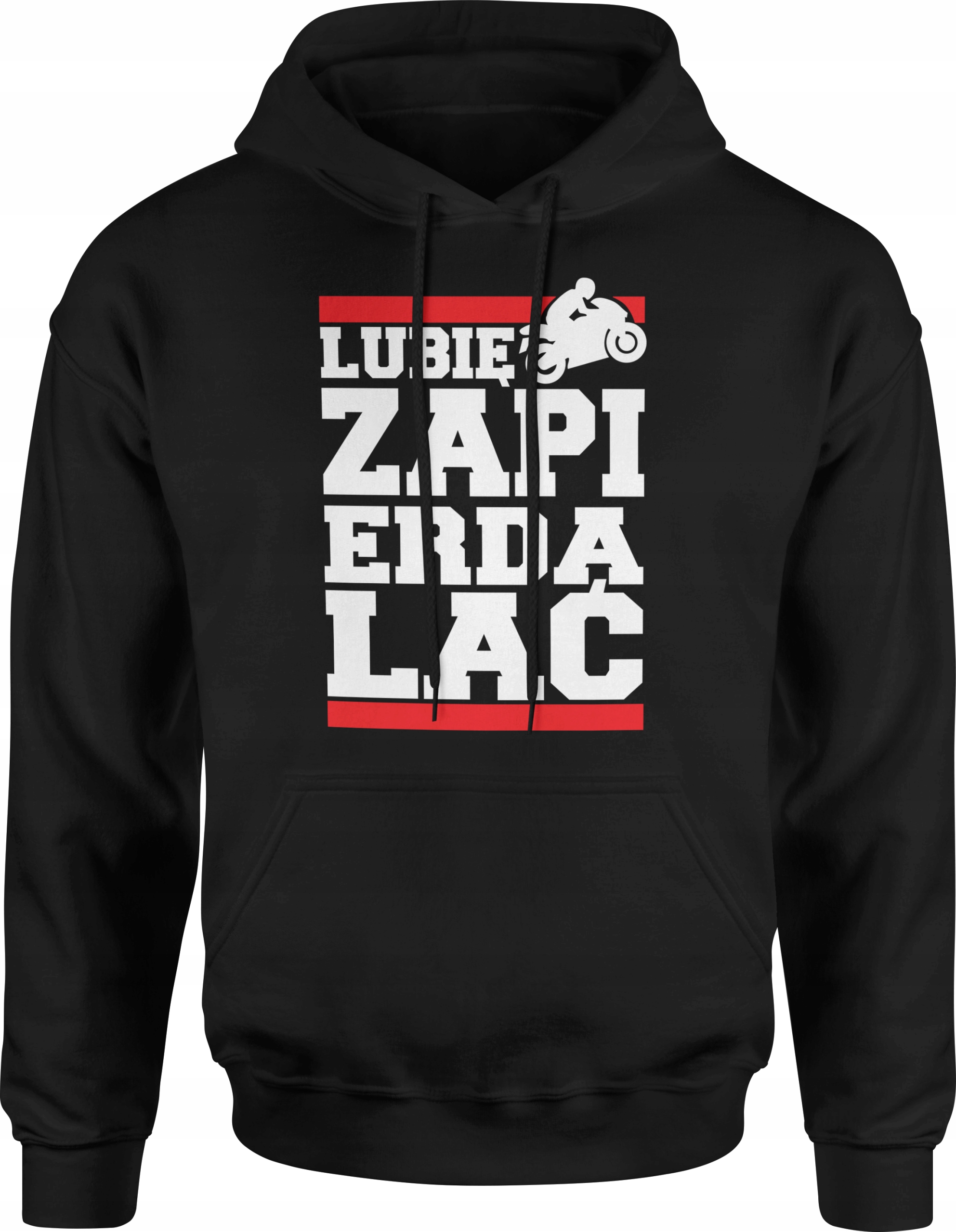 MĘSKA BLUZA Z KAPTUREM LUBIĘ ZAPIER*ALAĆ ROZM. XL DRESOWA NADRUK