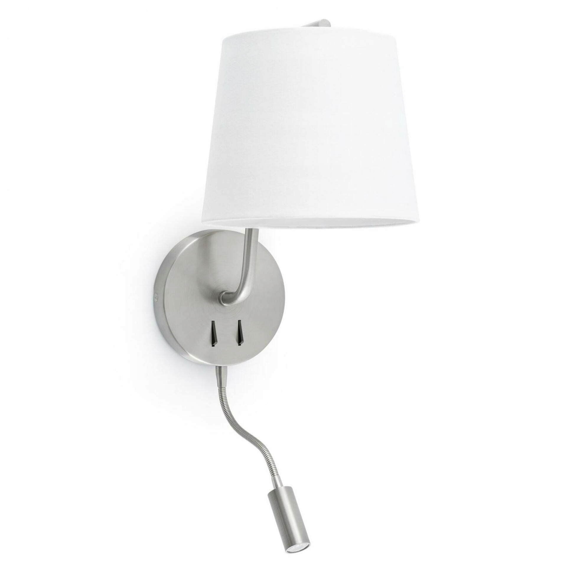 Faro Berni nástenná lampa nikel, Led čítacia lampička, E27, IP20