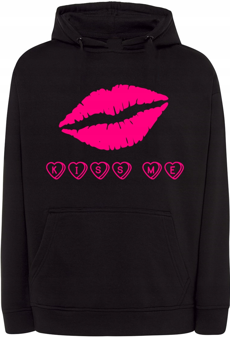 Valentýnská Mikina s potiskem Kiss Me r.XS