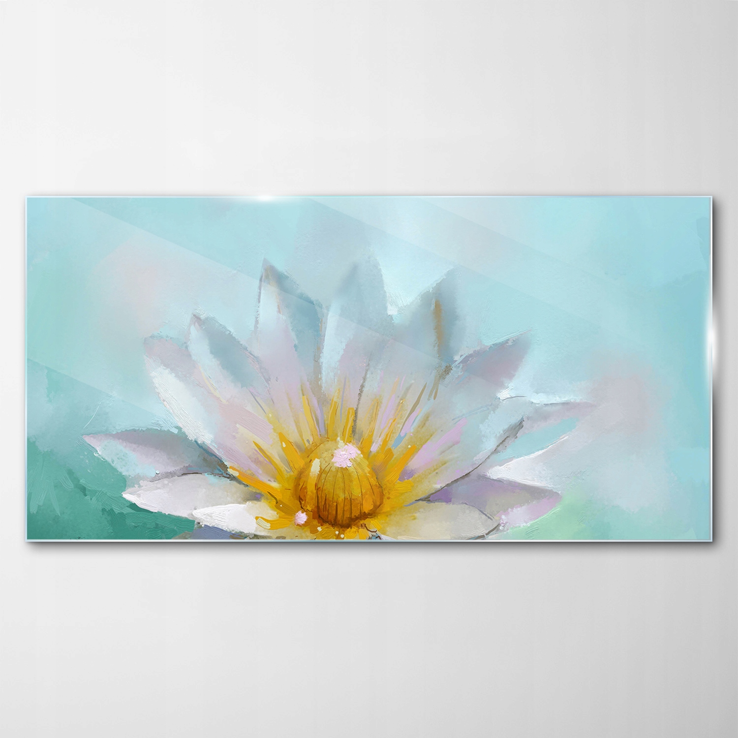

Hartowany Obraz Szklany Staw Kwiaty Lotos 140x70