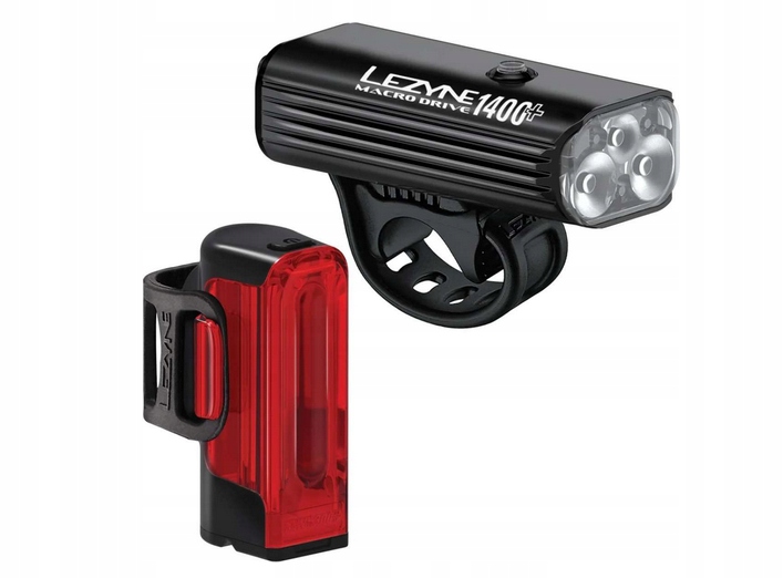 Sada světel Lezyne Led Macro Drive 1400+ Strip Drive Pro 400+