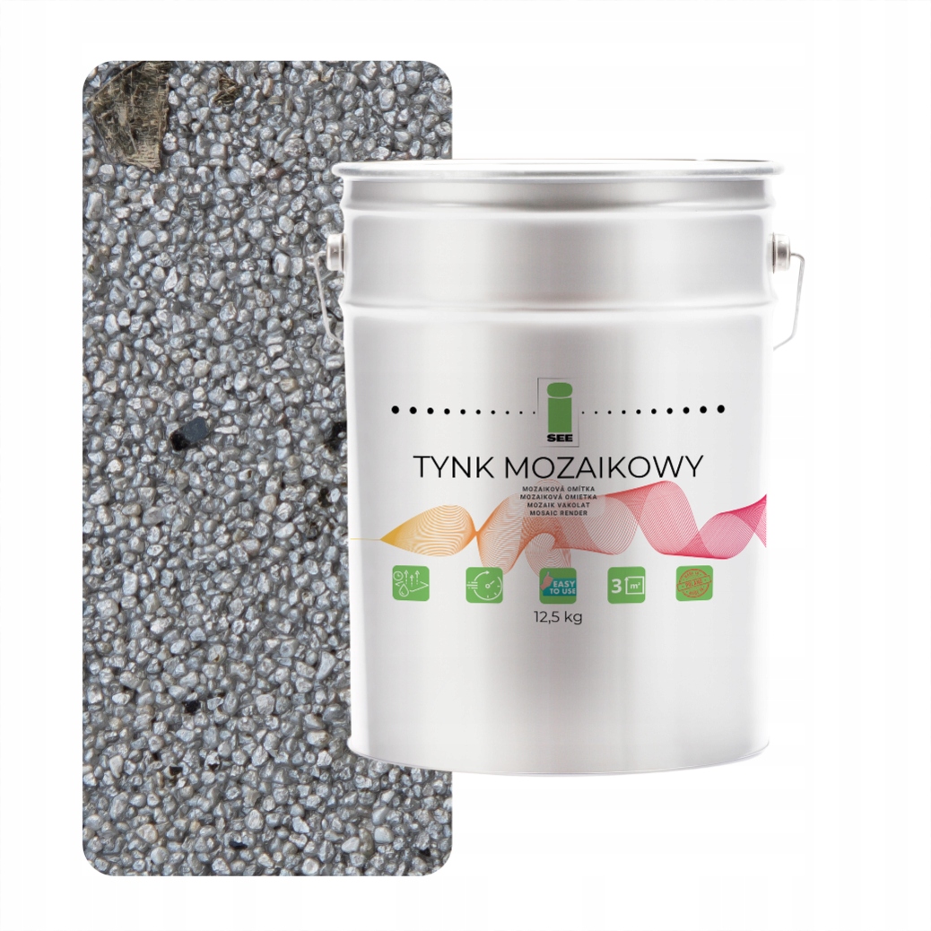 Mozaiková pryskyřičná omítka Marmolit Stříbrná M51 12,5 kg Mrazuvzdorná Premium