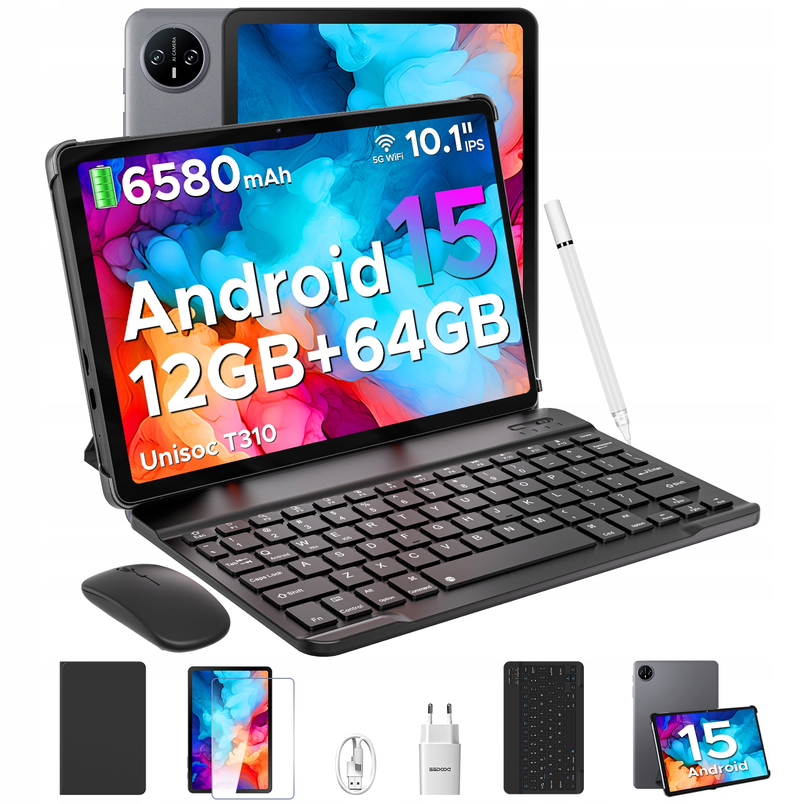Tablet Doogee Tab A9 Klávesnica/pero 10,1" 3 Gb 64 Gb sivý