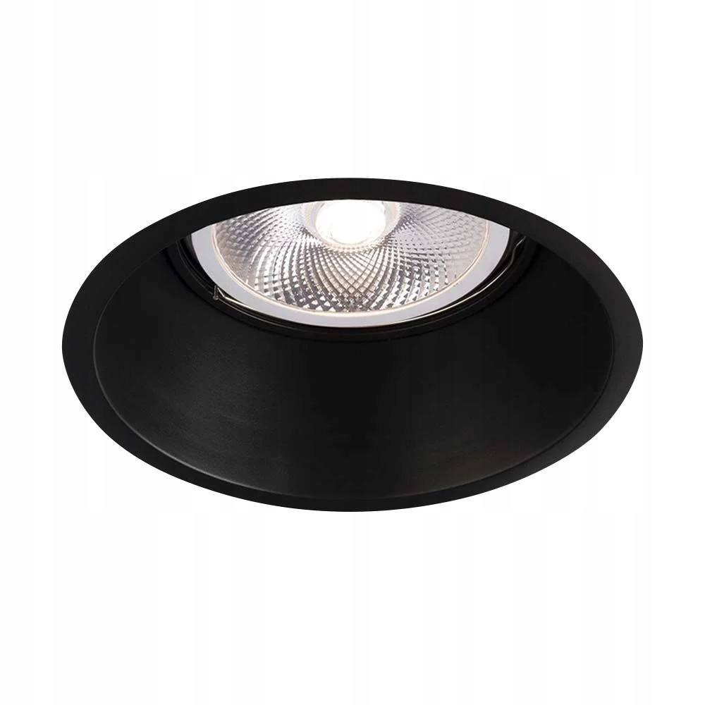 Lampa s pohyblivým bodovým svietidlom, čierna, okrúhla, 18 cm, očko Shilo