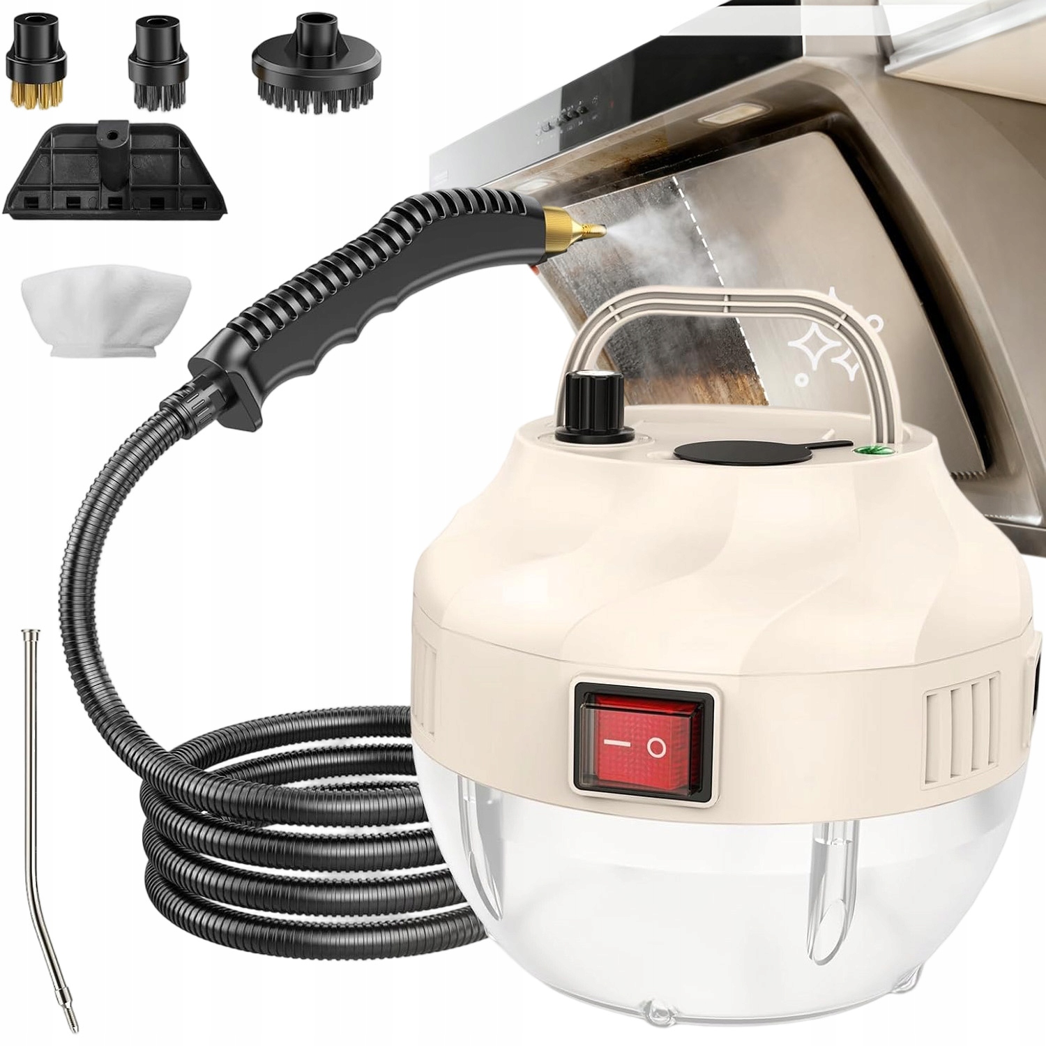 Profesionální Parní Čistič, Ruční Napařovač Oken, Napařovač Spár 1500 W