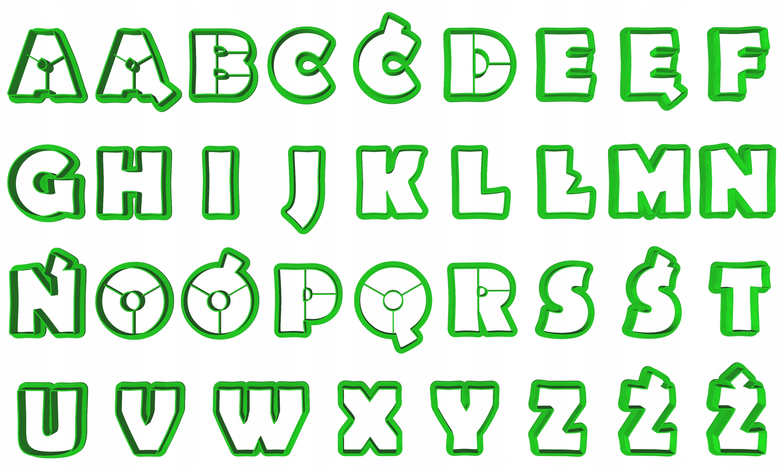 formičky vykrajovátka Perníčky Vzdělávací Písmena Abeceda Sada 4 cm