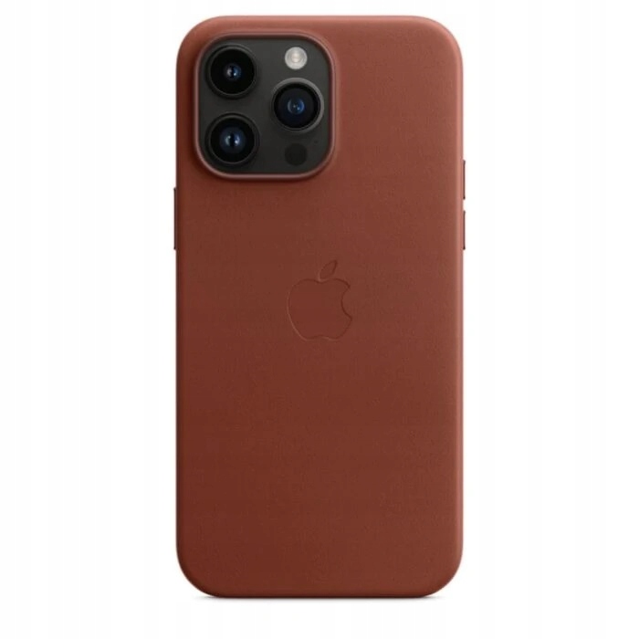 Kožený kryt Magnetické na iPhone 14 Pro Max Umber
