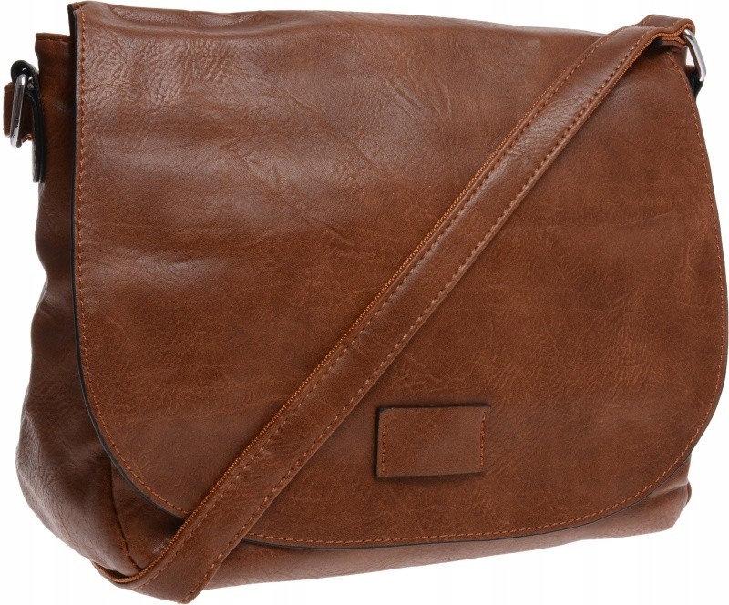 Średnia Torebka Damska Listonoszka Z Klapką brown