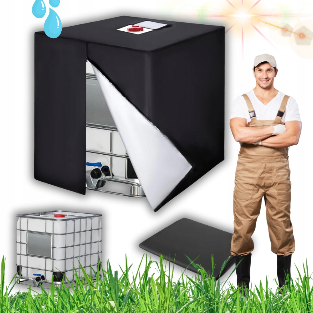 Kryt Plachty Silný Kryt Na Nádrž Sudu Na Dešťovou Vodu Mauzer 1000 L