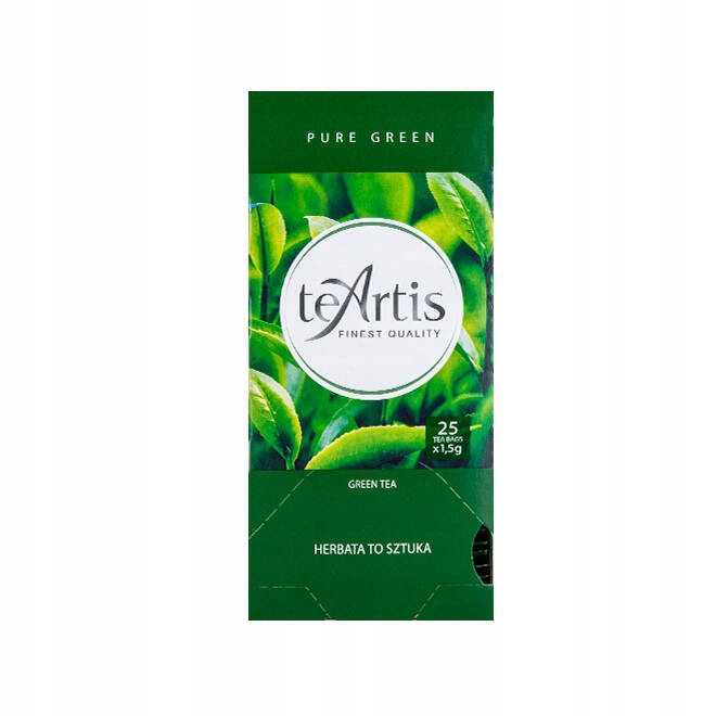 Levně Čaj Teartis pure green 25x1,5 g