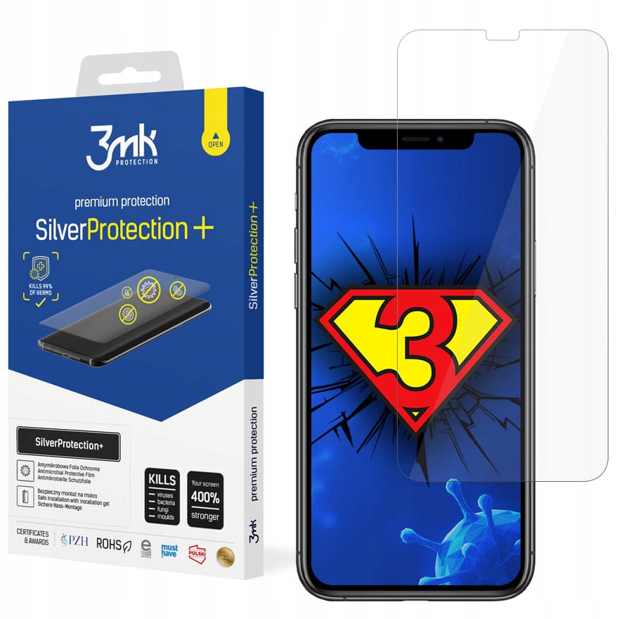 

Folia 3mk do iPhone 11 Pro Max, Silver Protection+