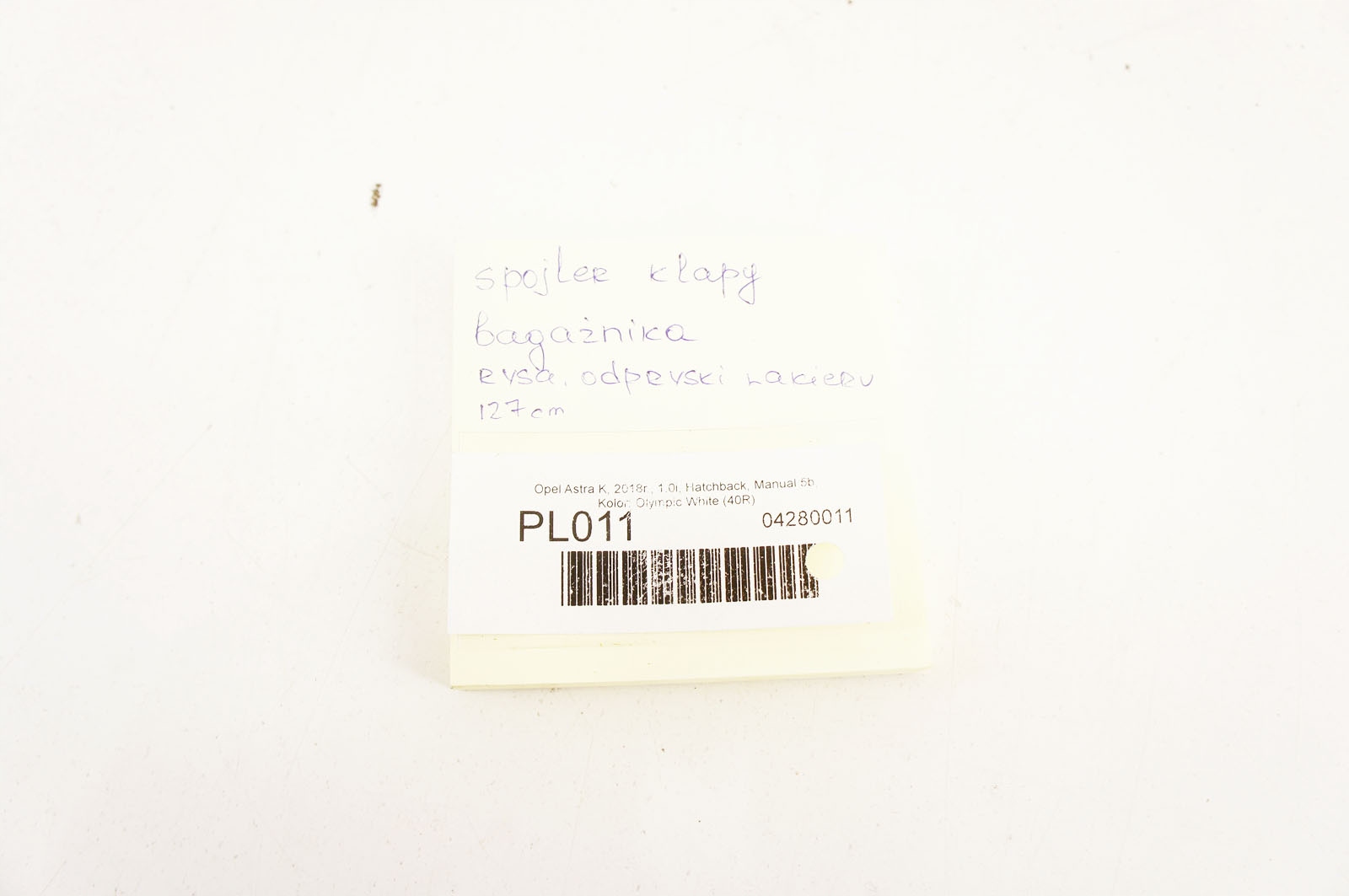 PL011 opel ASTRA K V спойлер спойл крышки 422308280 HB