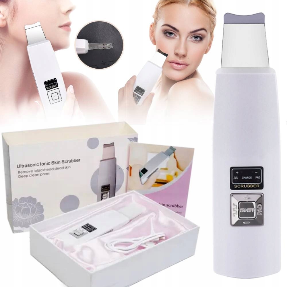 PEELING KAWITACYJNY DO TWARZY BEZPRZEWODOWY USB 3W1 ULTRADŹWIĘKOWY MASAŻ