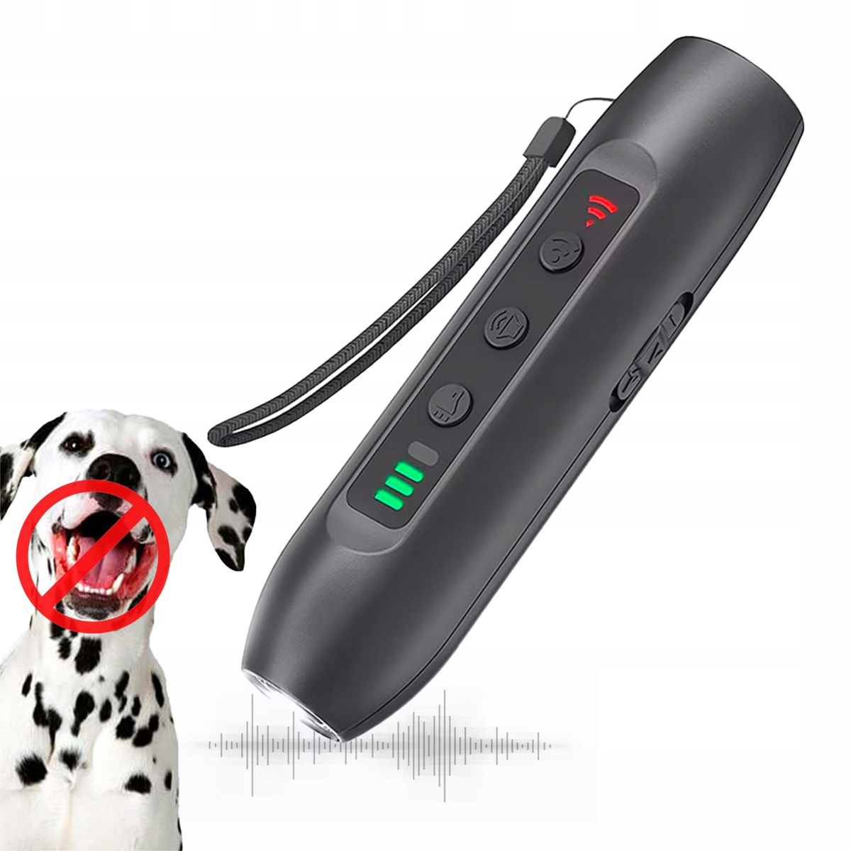 Výkonný Ultrazvukový Odpuzovač Psů Treser Na Štěkání, Svítilna
