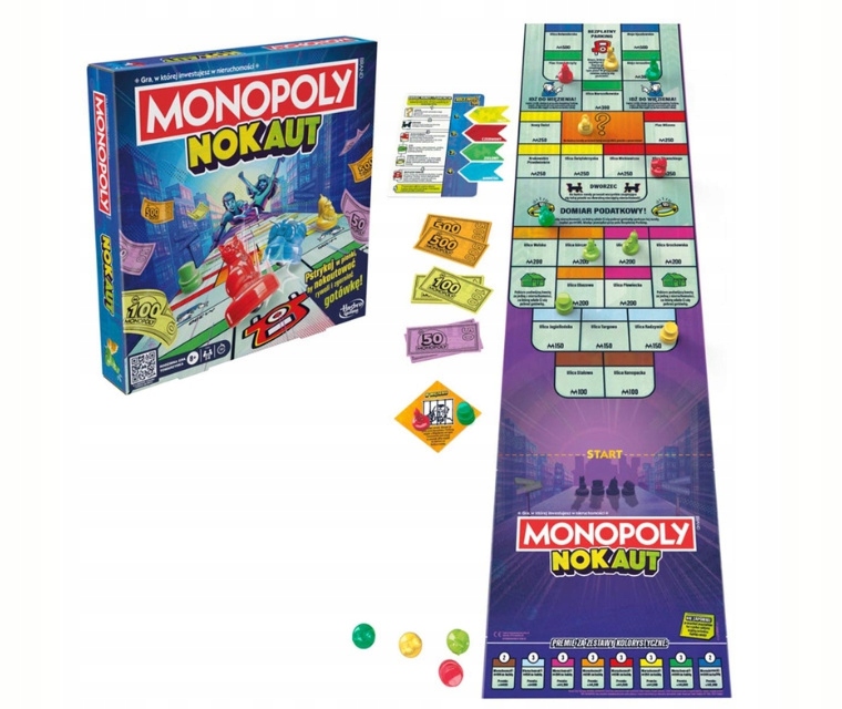 Gra planszowa Monopoly Nokaut rodzinna Hasbro