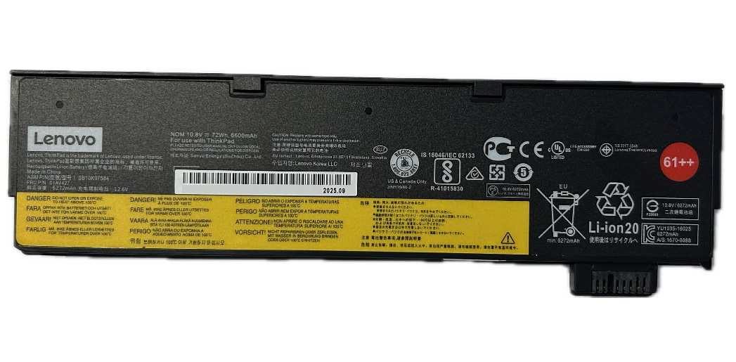Bateria Lenovo 72wh 01AV424 01AV427 T470 T480 T570 T580 P51S P52S