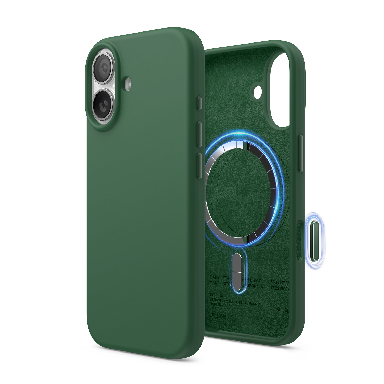 Silikonové Pouzdro s MagSafe Elago pro iPhone 17 Alpine Green