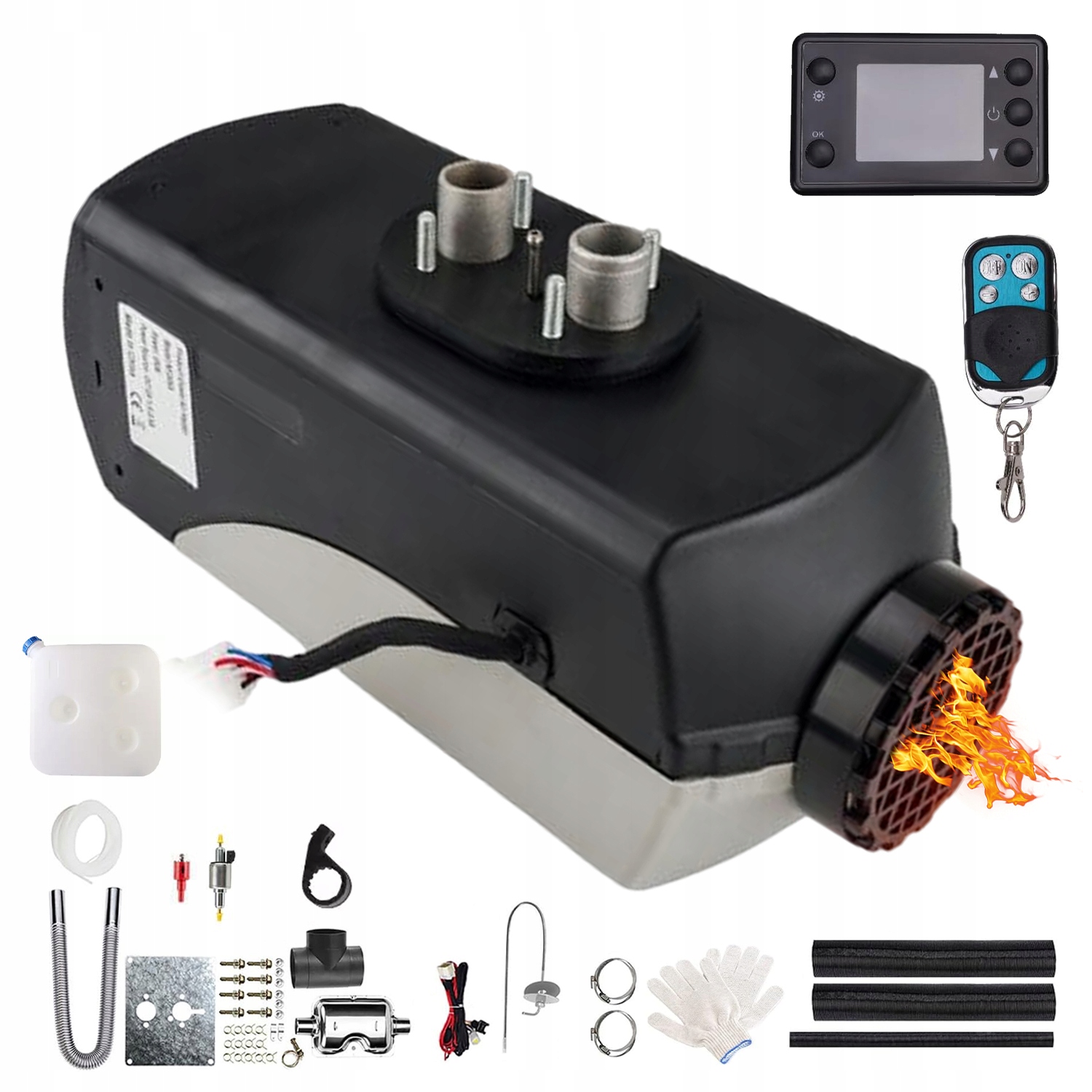 Nezávislé Topení 8KW 12V Olejový Ohřívač Výkonný Dmychadlo LCD