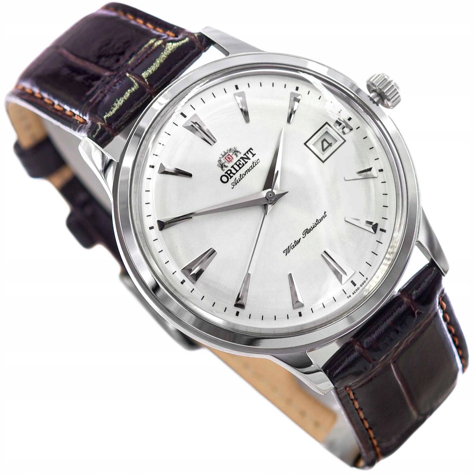 Pánské Hodinky Orient TAC00005W0 Bambino Automatic Hnědé Na Řemínku Data