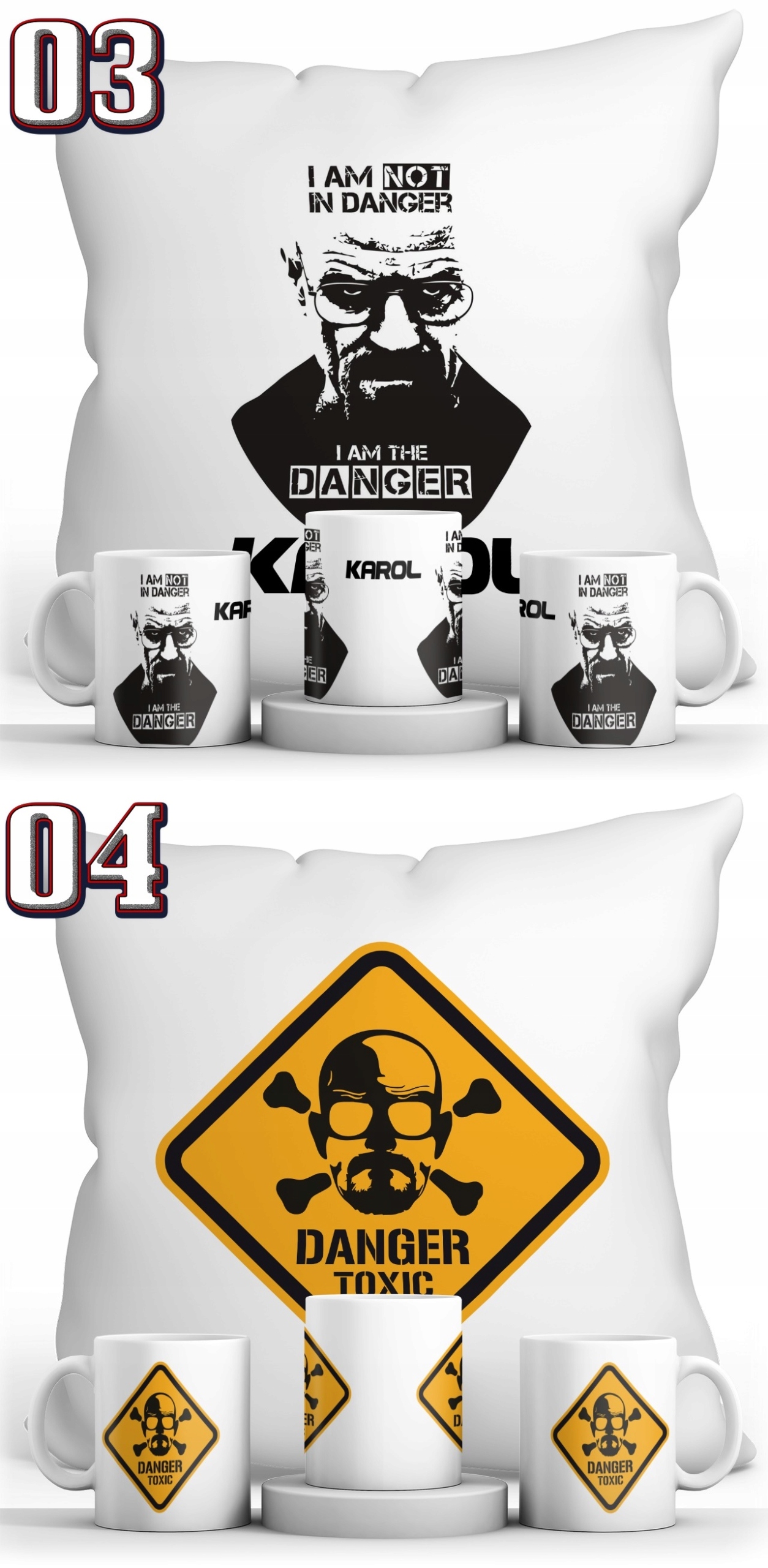 ZESTAW BREAKING BAD KUBEK + PODUSZKA Materiał ceramika