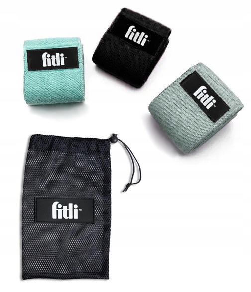 ZESTAW 3 GUMY OPOROWE DO ĆWICZEŃ MATERIAŁOWE HIP BAND MOCNE TAŚMY FITNESS Szerokość 80 mm