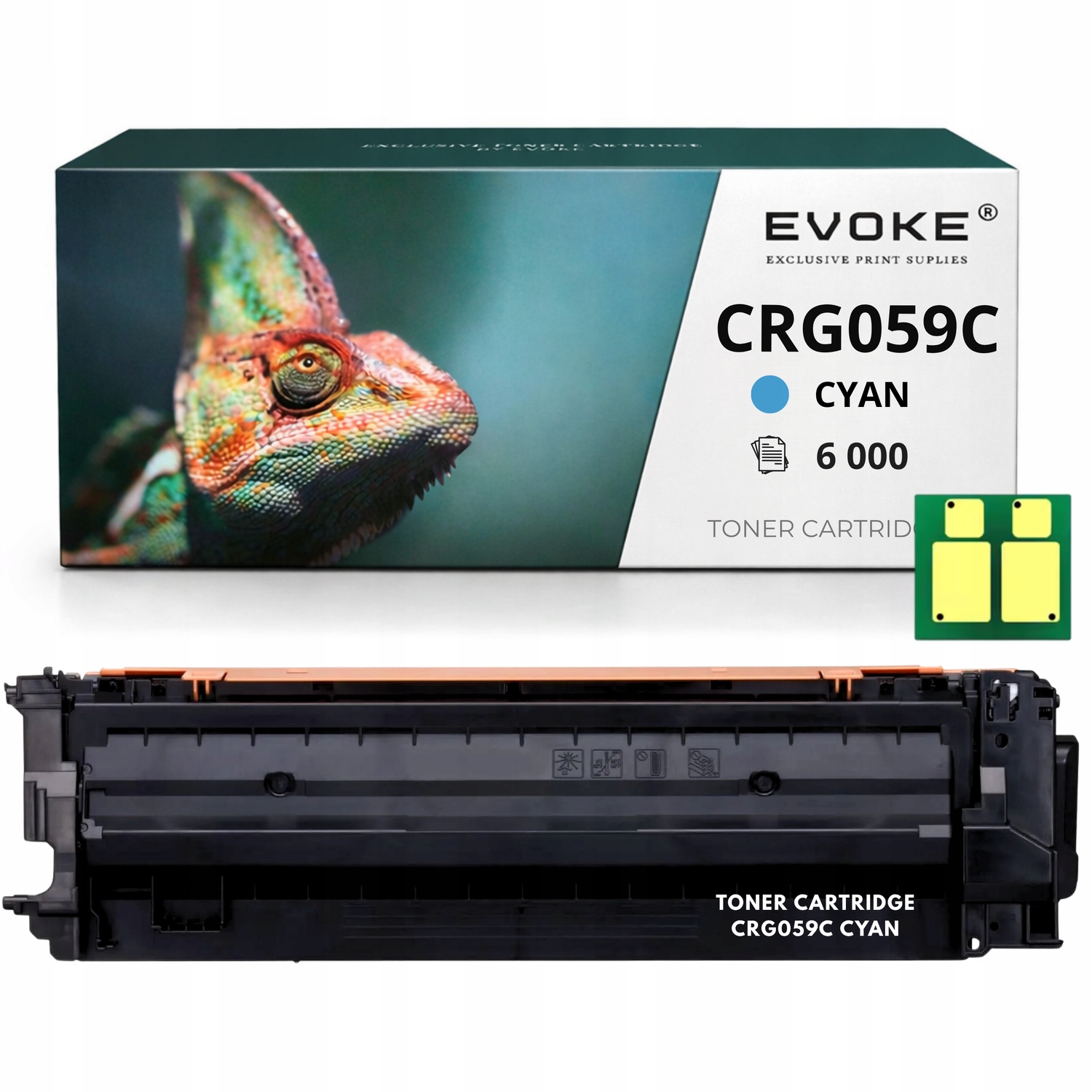 Toner pro Canon CRG-059C 3622C001 CRG059 cyan i-SENSYS LBP852Cx Čip