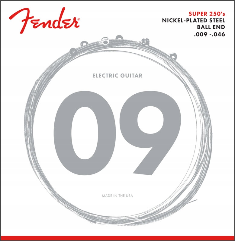 Struny Fender 250LR 9-46 do gitary elektrycznej