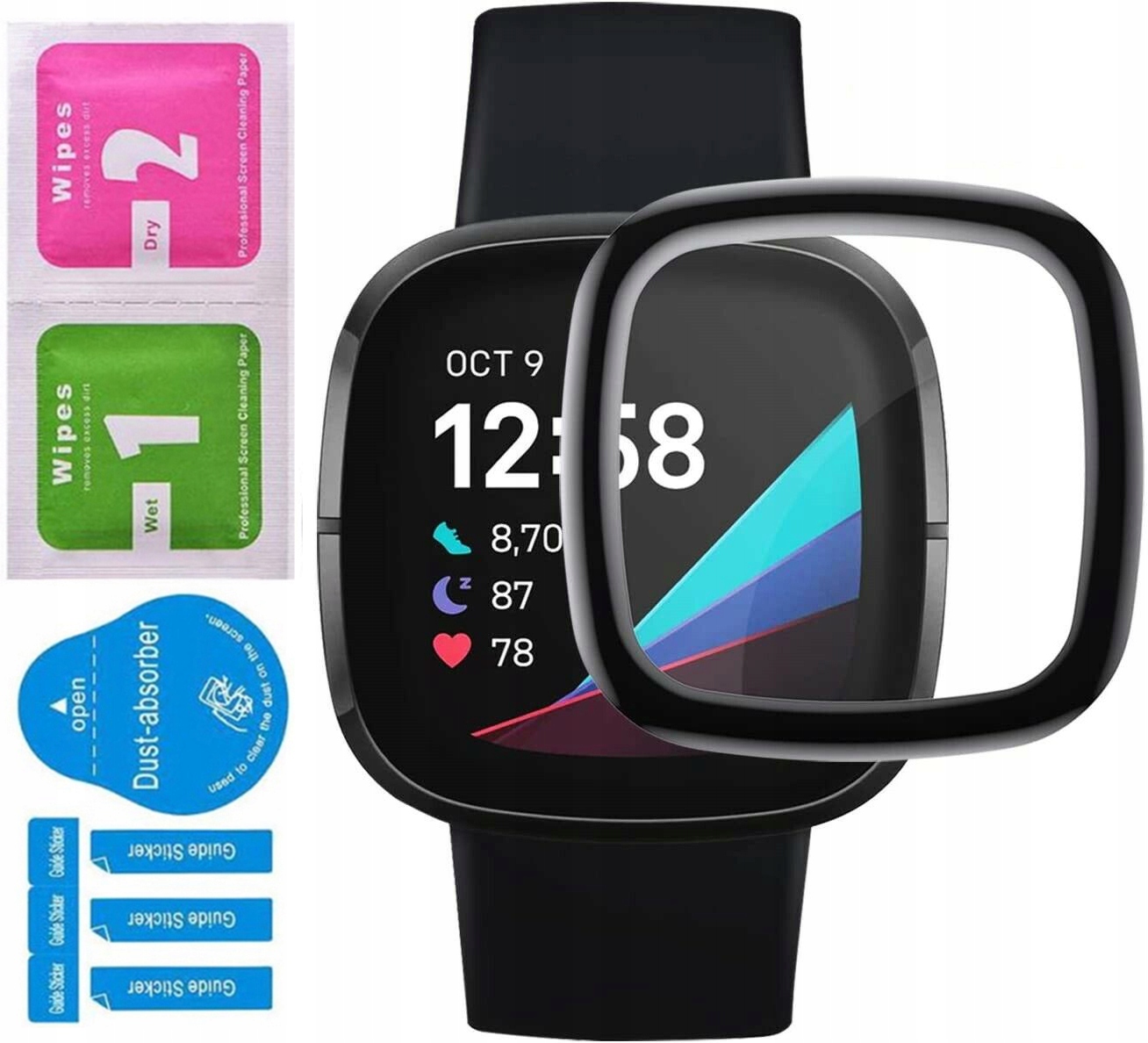 

Szkło Hybrydowe 3D Do Fitbit Versa 3 Fitbit Sense