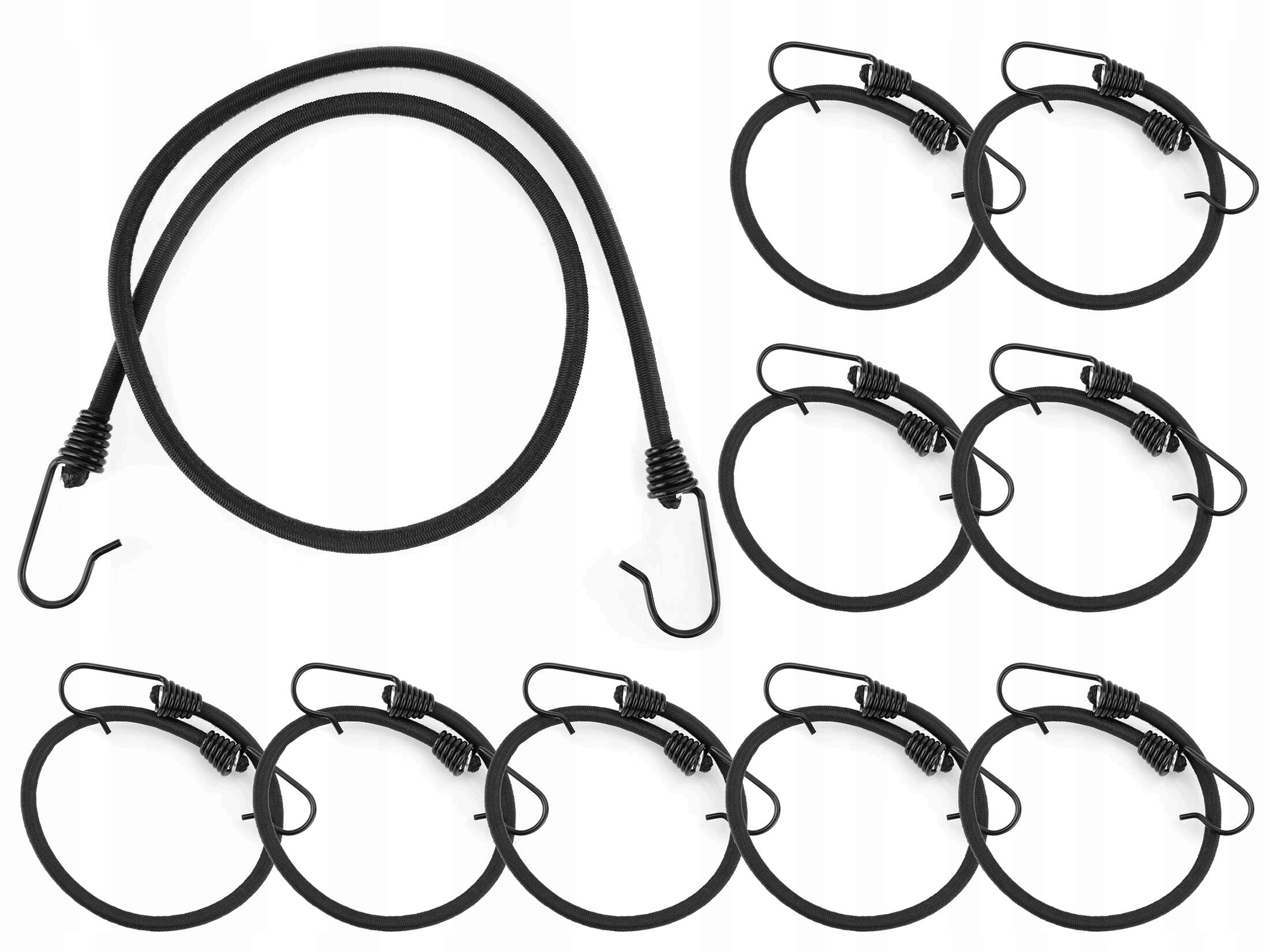 Gumowa linka z haczykami do mocowana bagażu ekspandor zestaw 10szt. 70cm